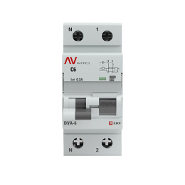Дифференциальный автомат DVA-6 1P+N  6А (C) 300мА (A) 6кА EKF AVERES